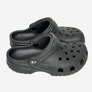 Kids Black Crocs Size 9 Classic Clog Sandal Comfort Slip On Shoes
